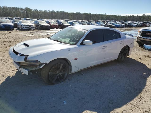 2C3CDXGJXKH616834 - 2019 DODGE CHARGER SCAT PACK WHITE photo 1