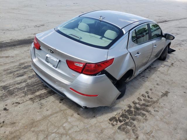 KNAGM4A73F5544507 - 2015 KIA OPTIMA LX SILVER photo 4