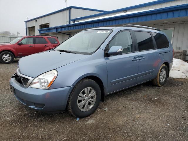 KNDMG4C79B6394191 - 2011 KIA SEDONA LX BLUE photo 1