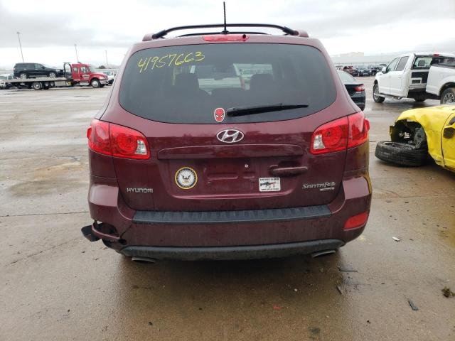 5NMSH73E59H236092 - 2009 HYUNDAI SANTA FE SE MAROON photo 6