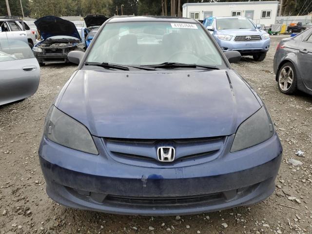 2HGES16514H560251 - 2004 HONDA CIVIC LX BLUE photo 5