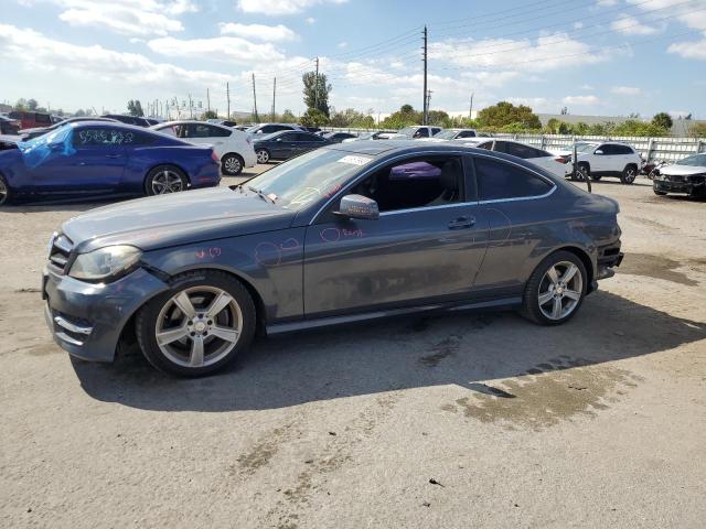 WDDGJ4HB9EG206916 - 2014 MERCEDES-BENZ C CLASS GRAY photo 1