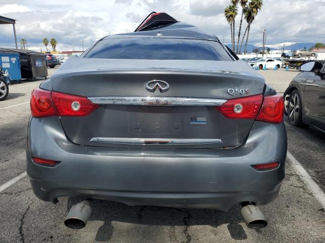 JN1BV7AP7FM357386 - 2015 INFINITI Q50 BASE GRAY photo 6