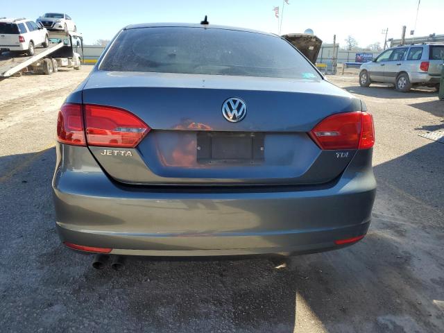 3VWLL7AJ0DM382633 - 2013 VOLKSWAGEN JETTA TDI GRAY photo 6