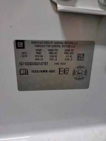 1G11C5SA0GU147767 - 2016 CHEVROLET MALIBU LIM LT 白色 照片 13