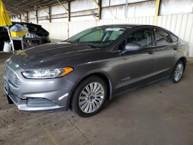 3FA6P0UU1ER131180 - 2014 FORD FUSION S HYBRID GRAY photo 1