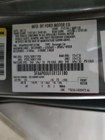 3FA6P0UU1ER131180 - 2014 FORD FUSION S HYBRID GRAY photo 12