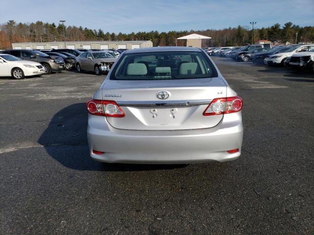 2T1BU4EE8BC550998 - 2011 TOYOTA COROLLA BASE SILVER photo 6