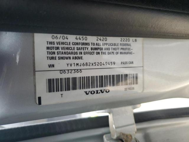 YV1MJ682X52049459 - 2005 VOLVO V50 T5 SILVER photo 12