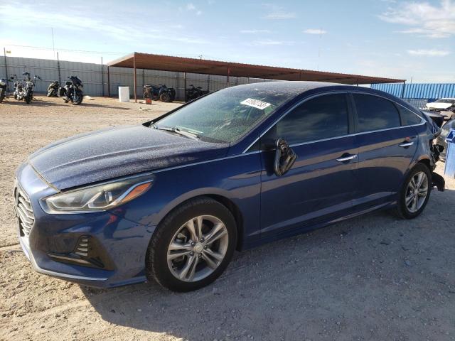 5NPE34AF6JH643223 - 2018 HYUNDAI SONATA SPORT BLUE photo 1