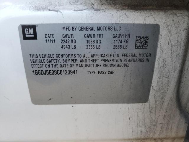 1G6DJ5E38C0123941 - 2012 CADILLAC CTS PERFORMANCE COLLECTION Beyaz fotoğraf 12