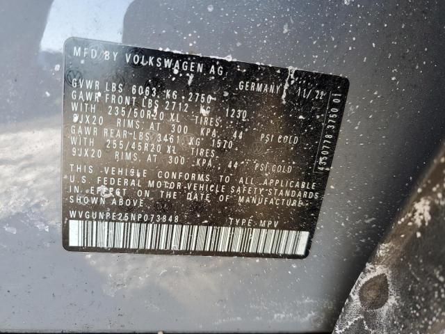 WVGUNPE25NP073848 - 2022 VOLKSWAGEN ID.4 PRO S 灰色 照片 13