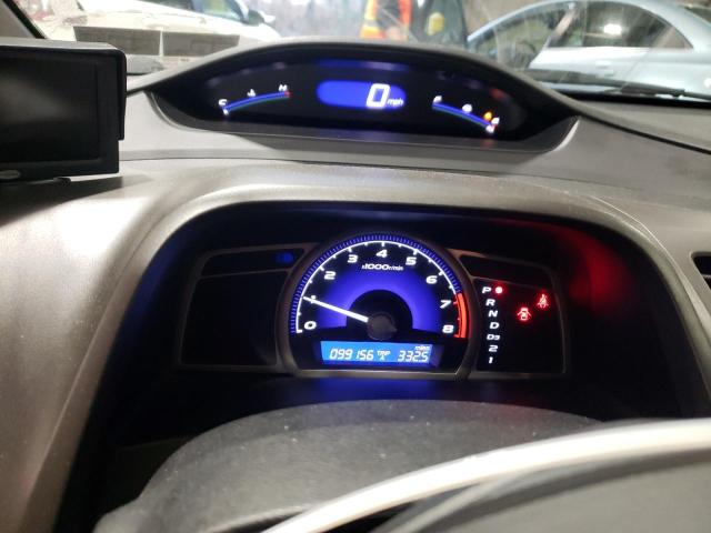 2HGFA16639H325535 - 2009 HONDA CIVIC LX-S Сұр фото 9