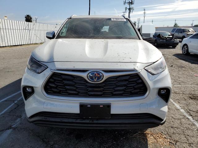 5TDHBRCH2NS554504 - 2022 TOYOTA HIGHLANDER HYBRID XLE WHITE photo 5