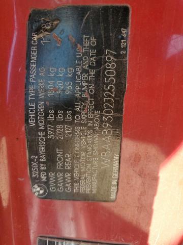 WBAAB9302J2550897 - 1988 BMW 325 IX RED photo 13