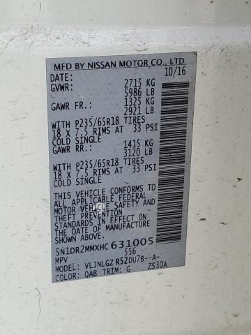 5N1DR2MMXHC631005 - 2017 NISSAN PATHFINDER S 白色 照片 13