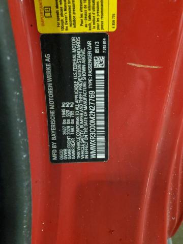 WMWXR3C00M2N27769 - 2021 MINI COOPER RED photo 12