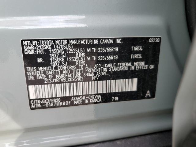 2T3J1RFV5LC095102 - 2020 TOYOTA RAV4 ADVENTURE GRAY photo 13