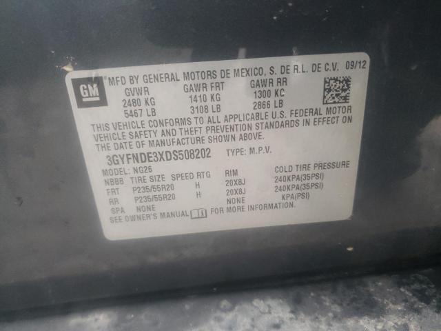 3GYFNDE3XDS508202 - 2013 CADILLAC SRX PERFORMANCE COLLECTION Сұр фото 12