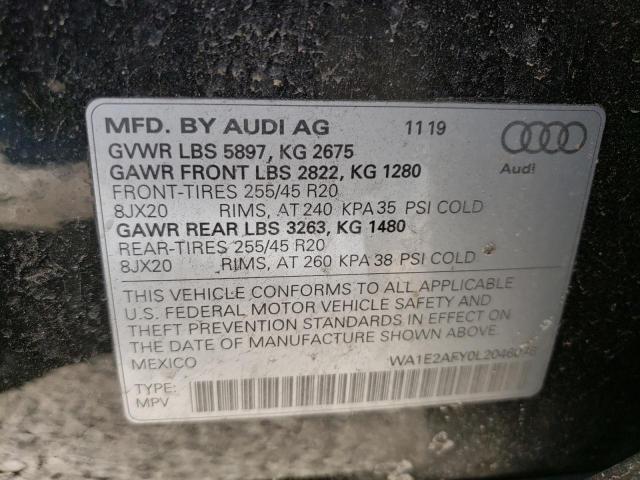 WA1E2AFY0L2046076 - 2020 AUDI Q5 PREMIUM PLUS BLACK photo 14