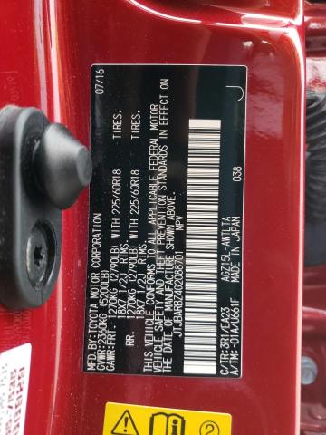 JTJBARBZ4G2088701 - 2016 LEXUS NX 200T BASE RED photo 13