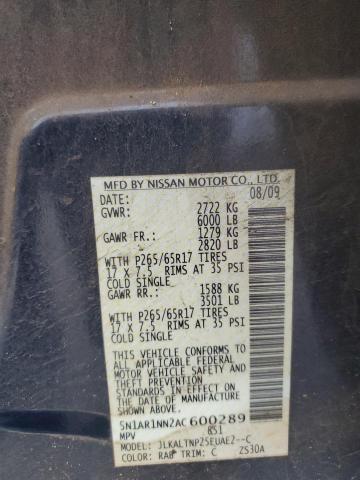 5N1AR1NN2AC600289 - 2010 NISSAN PATHFINDER S 蓝色 照片 13