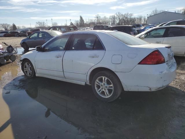 1HGCM56807A019164 - 2007 HONDA ACCORD EX WHITE photo 2