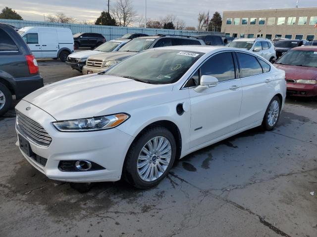 3FA6P0SU1DR246315 - 2013 FORD FUSION TITANIUM PHEV WHITE photo 1