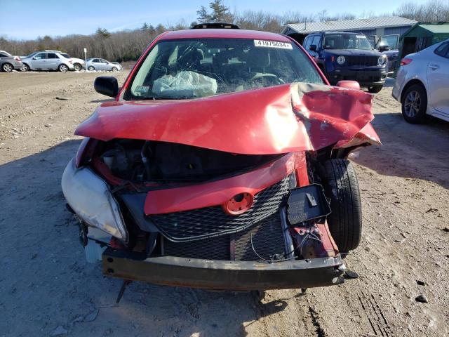 2T1BU40E69C100848 - 2009 TOYOTA COROLLA BASE RED photo 5