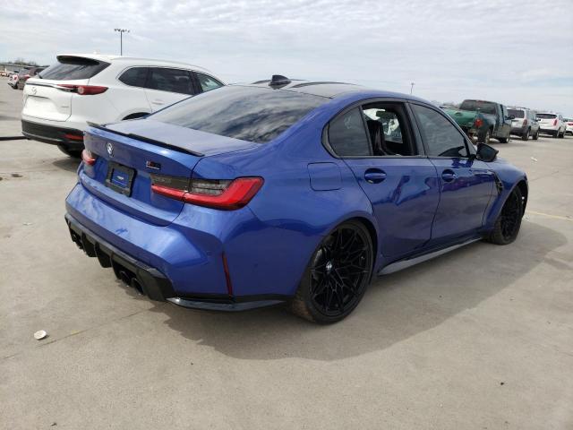 WBS33AY00MFL16685 - 2021 BMW M3 COMPETI BLUE photo 3