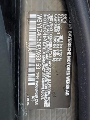 WBY1Z4C50EVX63153 - 2014 BMW I3 REX ORANGE photo 12