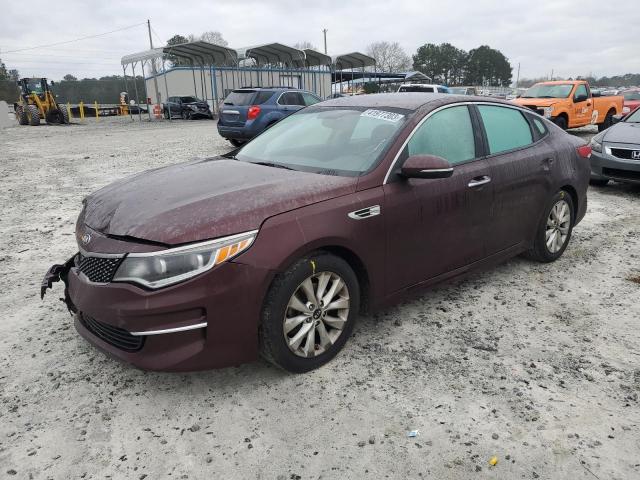 5XXGU4L38GG083752 - 2016 KIA OPTIMA EX BURGUNDY photo 1