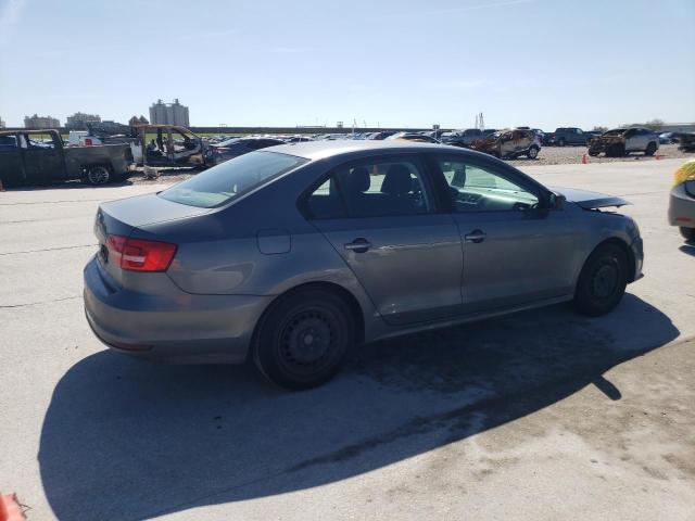 3VW1K7AJXFM316698 - 2015 VOLKSWAGEN JETTA BASE GRAY photo 3