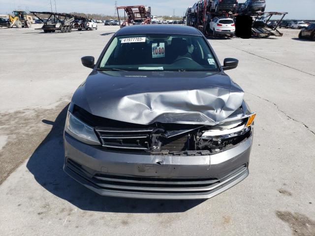 3VW1K7AJXFM316698 - 2015 VOLKSWAGEN JETTA BASE GRAY photo 5