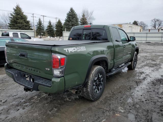 3TYSZ5ANXMT007969 - 2021 TOYOTA TACOMA ACCESS CAB GREEN photo 3