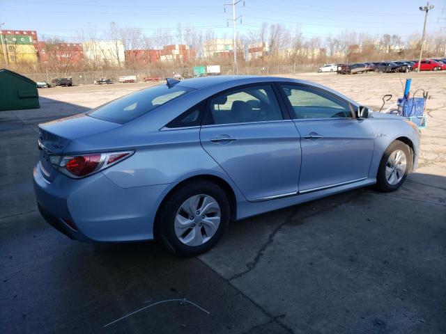 KMHEC4A41EA117069 - 2014 HYUNDAI SONATA HYBRID BLUE photo 3