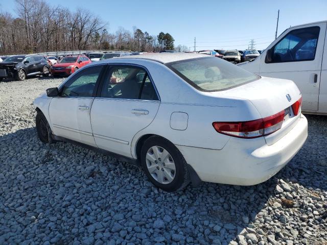 1HGCM56383A011697 - 2003 HONDA ACCORD LX WHITE photo 2