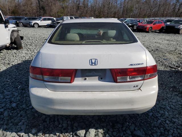 1HGCM56383A011697 - 2003 HONDA ACCORD LX WHITE photo 6