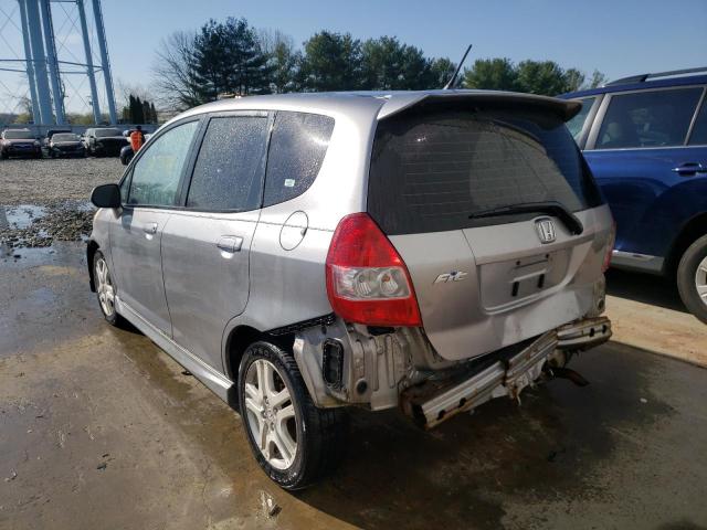 JHMGD38637S025372 - 2007 HONDA FIT S CHARCOAL photo 3