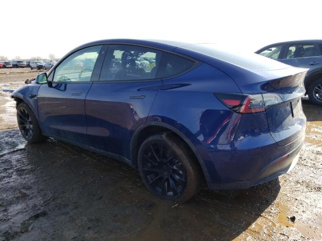 7SAYGDEE3NF386614 - 2022 TESLA MODEL Y BLUE photo 2