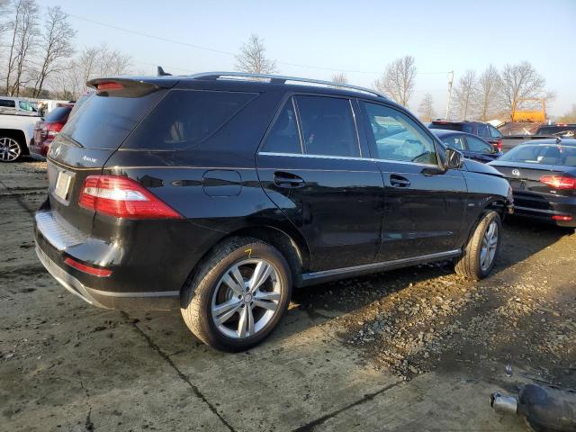 4JGDA5HB6CA049764 - 2012 MERCEDES-BENZ ML 350 4MATIC BLACK photo 3