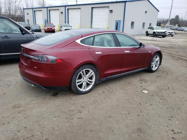 5YJSA1DN3CFS00166 - 2012 TESLA MODEL S BURGUNDY photo 3