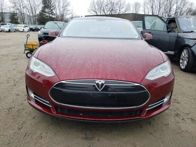 5YJSA1DN3CFS00166 - 2012 TESLA MODEL S 勃艮第红 照片 5