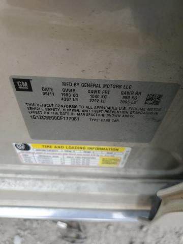 1G1ZC5E00CF177081 - 2012 CHEVROLET MALIBU 1LT TAN photo 12