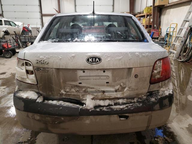 KNADE123686349721 - 2008 KIA RIO BASE GRAY photo 6