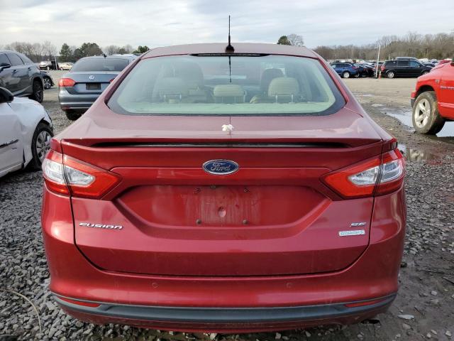 3FA6P0HR5DR303196 - 2013 FORD FUSION SE RED photo 6