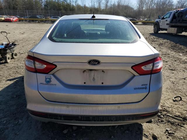 3FA6P0LU1FR296455 - 2015 FORD FUSION SE HYBRID SILVER photo 6