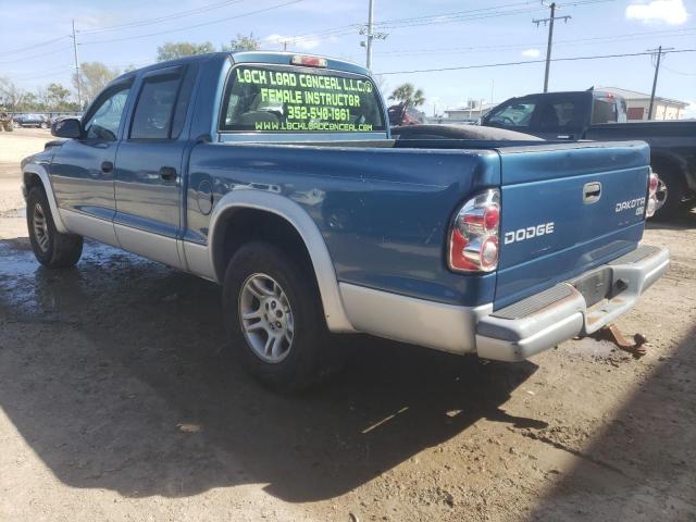 1D7HL48N14S565407 - 2004 DODGE DAKOTA QUAD SLT BLUE photo 2