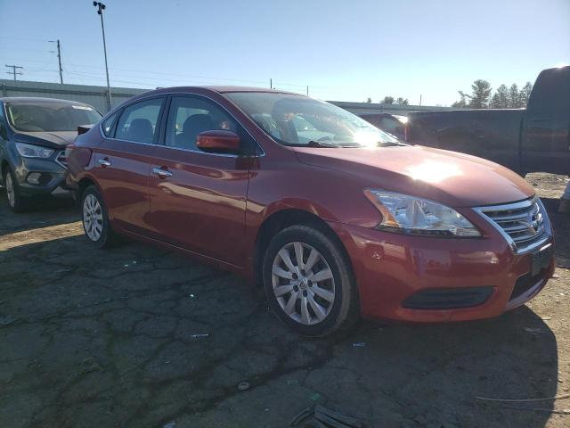 3N1AB7APXFY298996 - 2015 NISSAN SENTRA S RED photo 4