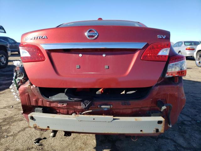 3N1AB7APXFY298996 - 2015 NISSAN SENTRA S RED photo 6